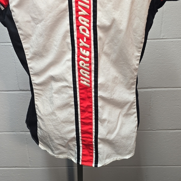 Harley-Davidson Black and Red Casual Button Down Shirt - Picture 7 of 9